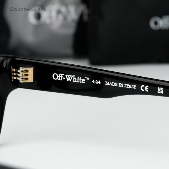 Off-White Men Eyeglasses Black Square OERJ07E STYLE 7E 1000 NEW AUTHENTIC - Picture 7 of 8